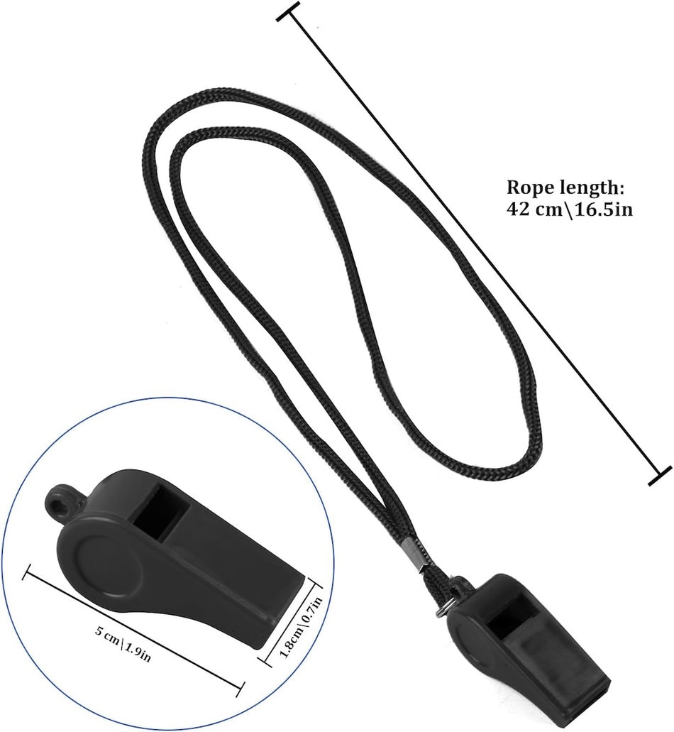 Jitsie Plastic Whistle with Lanyard