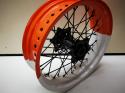 Set Supermoto wielen HAAN Wheels - Gekleurde two-tone velg-naaf-spaken-nippels