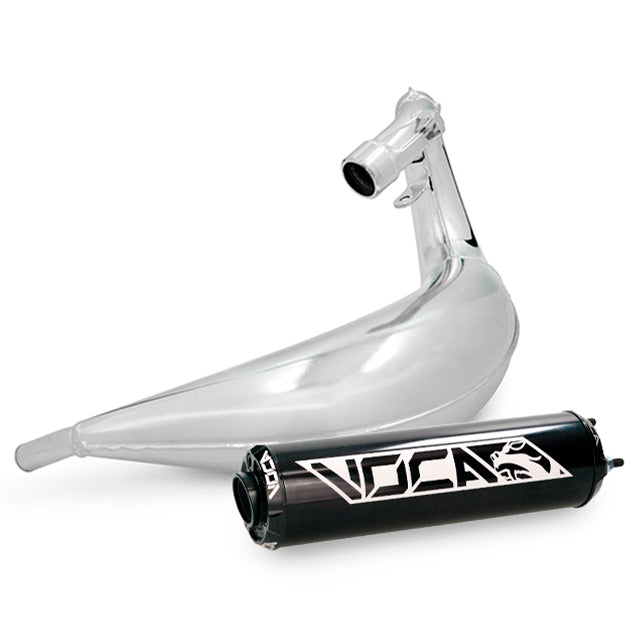 VOCA Cross Chromed uitlaat 50/70cc (CE) – Derbi Senda / DRD, Aprilia RX / SX