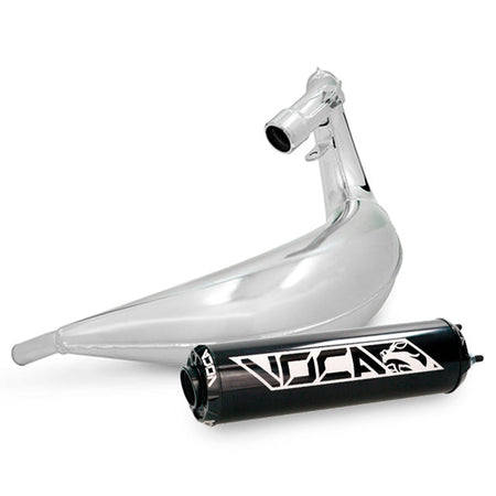 VOCA Cross Chromed uitlaat 50/70cc (CE) – Derbi Senda / DRD, Aprilia RX / SX