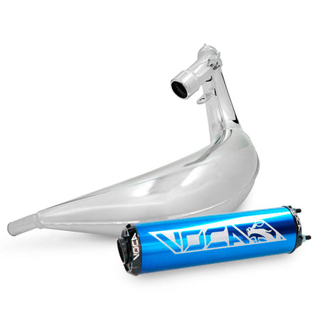 VOCA Cross Chromed uitlaat 50/70cc (CE) – Derbi Senda / DRD, Aprilia RX / SX