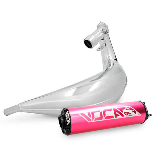 VOCA Cross Chromed uitlaat 50/70cc (CE) – Derbi Senda / DRD, Aprilia RX / SX