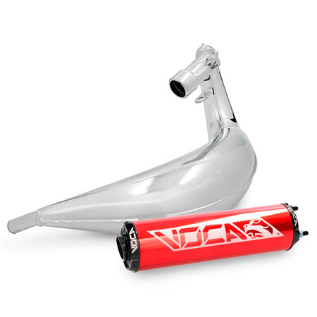 VOCA Cross Chromed uitlaat 50/70cc (CE) – Derbi Senda / DRD, Aprilia RX / SX